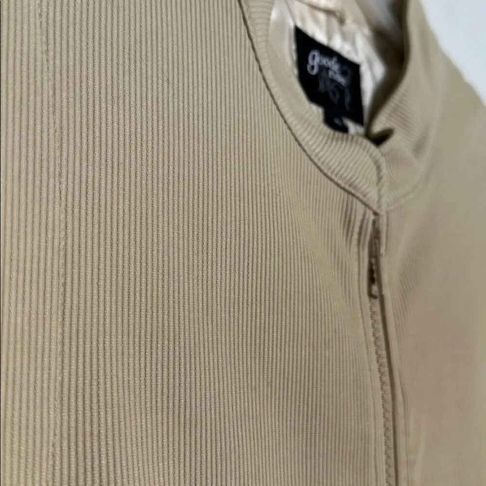 Goode Rider Corduroy Vest Womens XL Horse Riding Equestrian Zip Outerwear Tan
